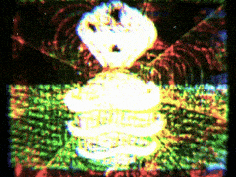 a colorful painting with a snake and the word ' snoopy ' on it