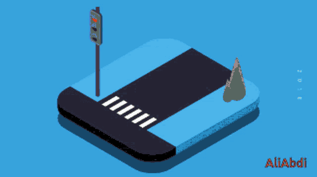 an isometric illustration of a taxi on a blue background