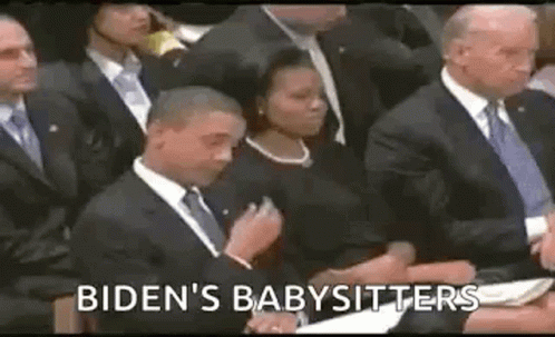 Barack Obama Bidens Babysitter GIF - Barack Obama Bidens Babysitter Wipe Tears GIFs