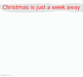 christmas is just a week away with a picture of santa