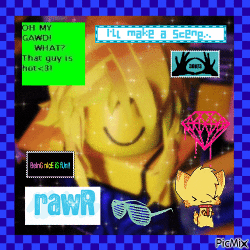 a picture of a cartoon character with the words i 'll make a scene below it
