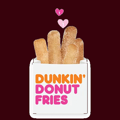 Heart Fries GIF - Dunkin Donuts Donut Fries Kik Dunkin Fries GIFs