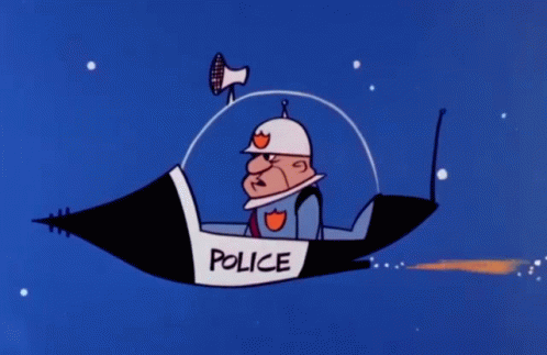 The Jetsons Flying Police Car GIF - The Jetsons Flying Police Car Patrol Officer GIFs