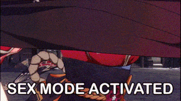 a cartoon of a girl with the words sex mode activated below it