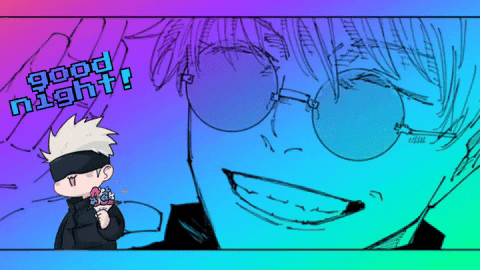 a drawing of a man with glasses and the words good night on the bottom