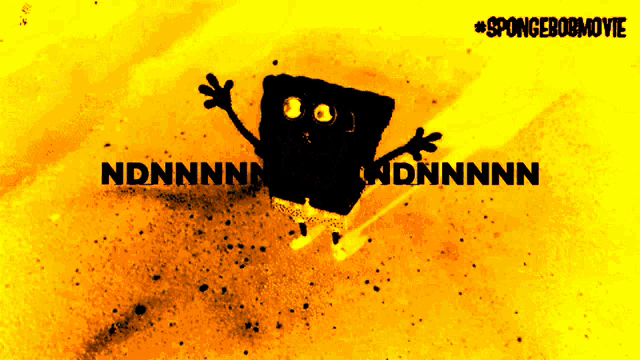 a poster for the spongebob movie features a black spongebob