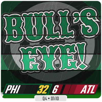 a scoreboard for a game between the bulls and the atl team