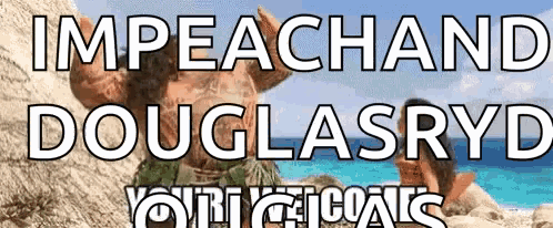 a poster that says impeachand douglasryd political icons