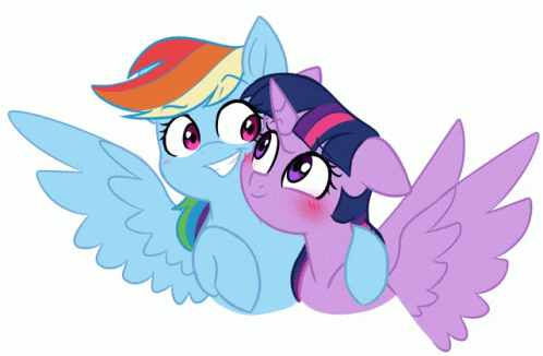 Twilight Sparkle Rainbow Dash GIF - Twilight Sparkle Rainbow Dash Cute GIFs