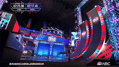 a ninja warrior show is being played on nbc