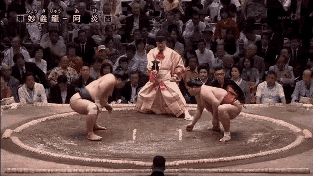 Sumo Fight Sumo GIF - Sumo Fight Sumo Japan GIFs