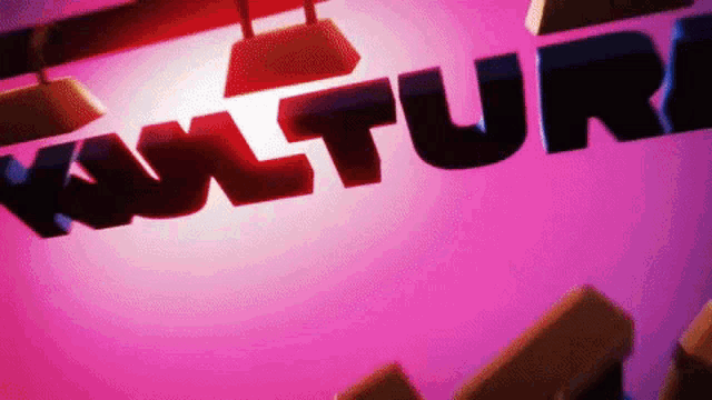 a purple background with the word vulture in black letters