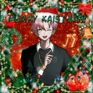 a christmas card with a boy wearing a santa hat and the words merry kaistmas