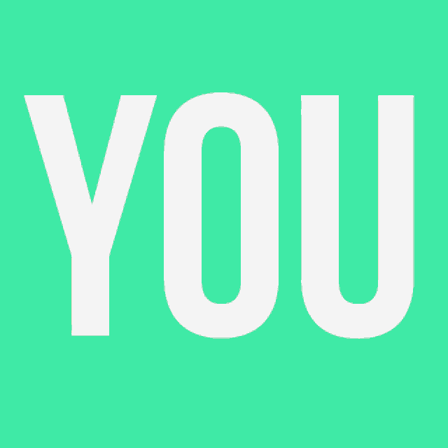 a green background with white letters that say you