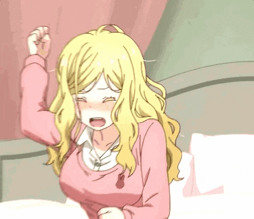 a girl in a pink shirt with a bunny on it stretches her arm