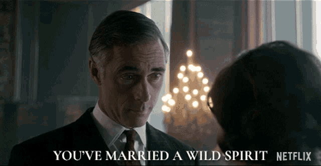 Youve Married A Wild Spirit Charles Dance GIF - Youve Married A Wild Spirit Charles Dance Lord Mountbatten GIFs