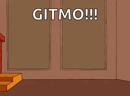 a cartoon of a ketchup bottle breaking through a wall with the words gitmo !!! ohhh yeaahh !