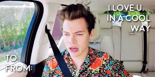 Harry Styles I Love You In A Cool Way GIF - Harry Styles I Love You In A Cool Way Valentine Card GIFs
