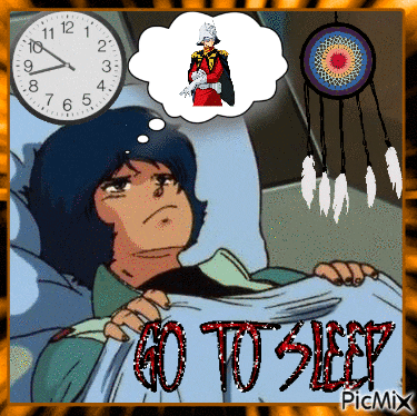 a picture of a person laying in bed with the words go to sleep on the bottom