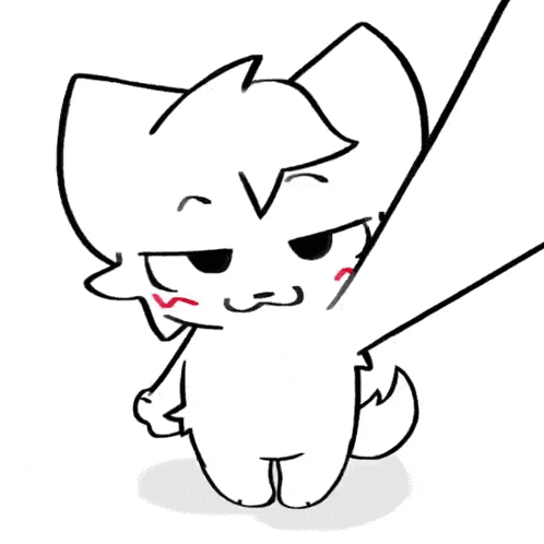 a black and white drawing of a cat on a leash with a funny face .