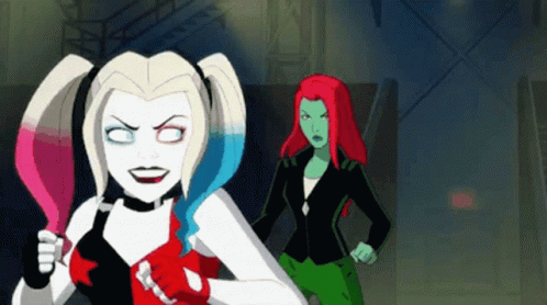 Battle Harley Quinn GIF - Battle Harley Quinn Poison Ivy GIFs