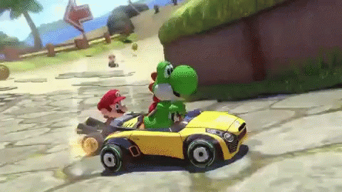 Mario Kart Video Games GIF - Mario Kart Video Games Racing GIFs