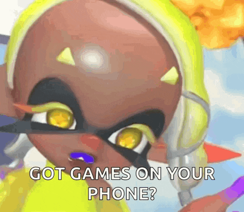 a cartoon character says got games on your phone ?