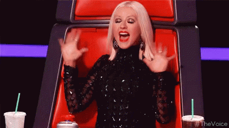 Excited GIF - The Voice Christina Aguilera Clap GIFs