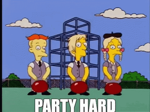 The Simpsons Party Time GIF - The Simpsons Party Time Party Hard GIFs