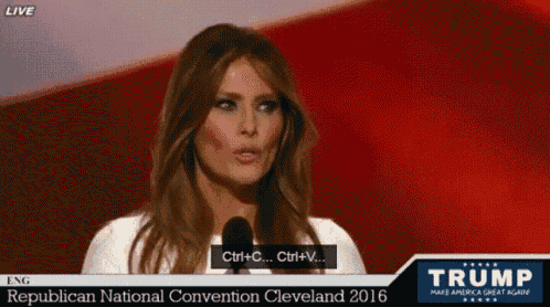 a woman speaking into a microphone at the republican national convention
