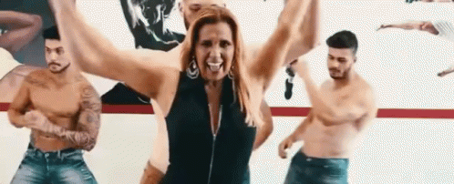 Rita Cadillac /  é Bom Para O Moral / Dançando GIF - Dancing Rita Cadillac Brazilian Singer GIFs