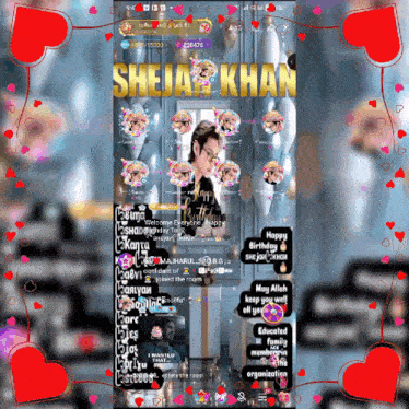 a screenshot of sheja khan 's birthday celebration