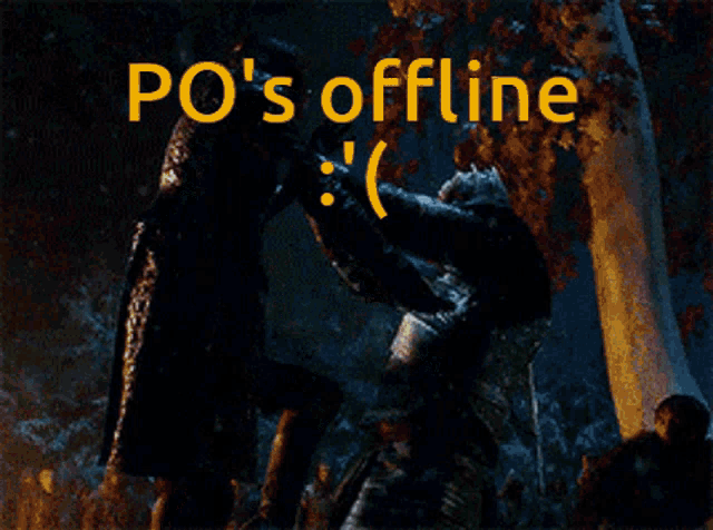 a picture of a person in the water with the words po 's offline above them