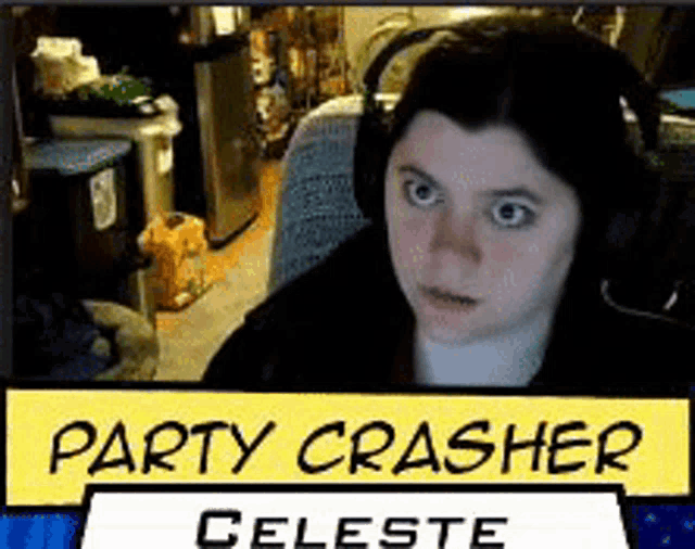 Party Crasher Celeste Pls GIF - Party Crasher Celeste Pls Mythfits GIFs