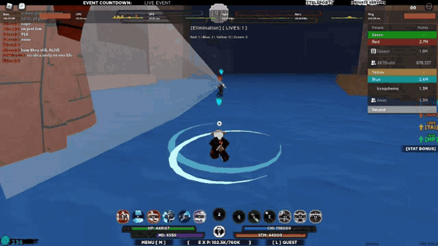 a screenshot of a video game with the event countdown displayed