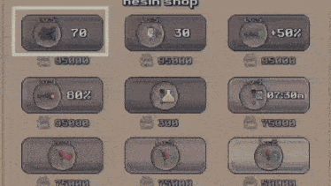 a screenshot of a game showing various levels and rewards
