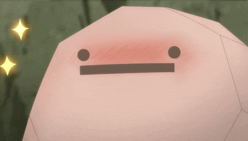 a close up of a cartoon character 's face with a slight smirk