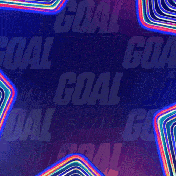 a blue background with the word goal in white letters