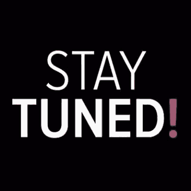 the words `` stay tuned '' are written in white spray paint on a black background surrounded by music notes .