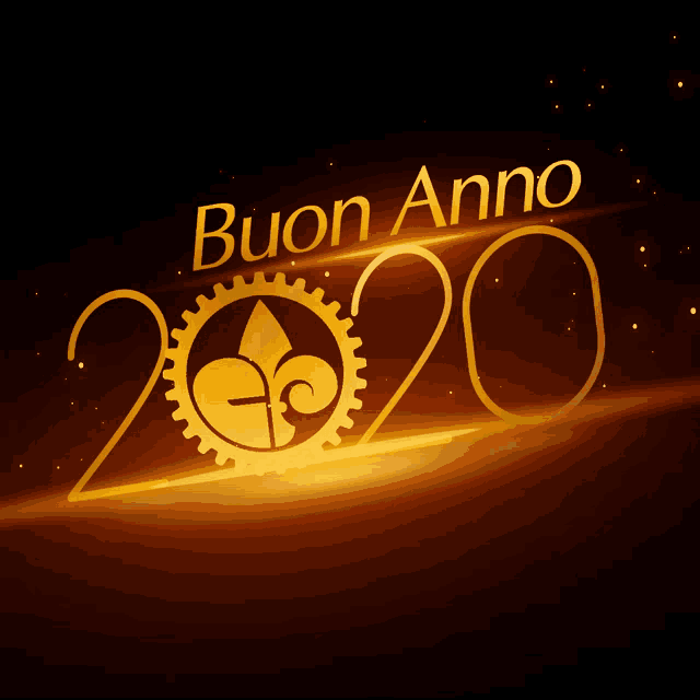 a golden sign that says buon anno 2020