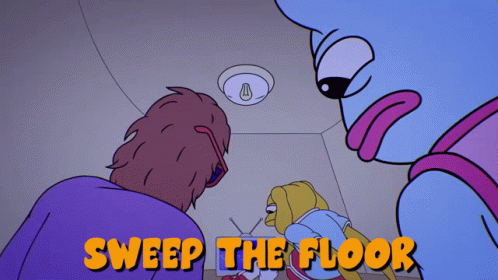 Sweep The Floor Sweep GIF - Sweep The Floor Sweep Pepeuniverse GIFs