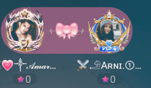 a picture of a girl and a picture of a man with the name arni on it