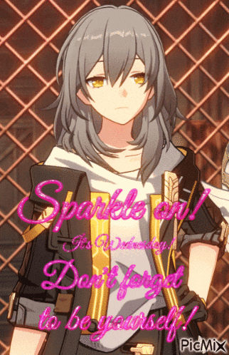 a picture of a girl with the words sparkle on it