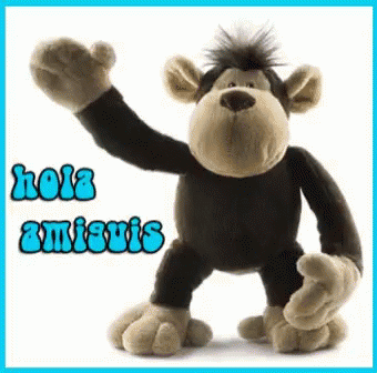 Monkey Hola Amiguis GIF - Monkey Hola Amiguis Waving GIFs