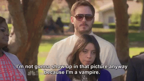 Im A Vampire GIF - Parks And Rec April No Picture GIFs