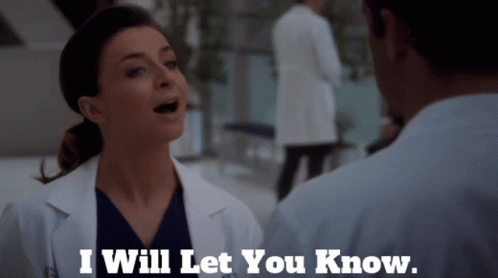 Greys Anatomy Amelia Shepherd GIF - Greys Anatomy Amelia Shepherd I Will Let You Know GIFs