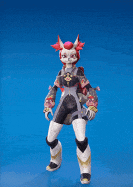 a cartoon character with red hair and a backpack on her back is dancing