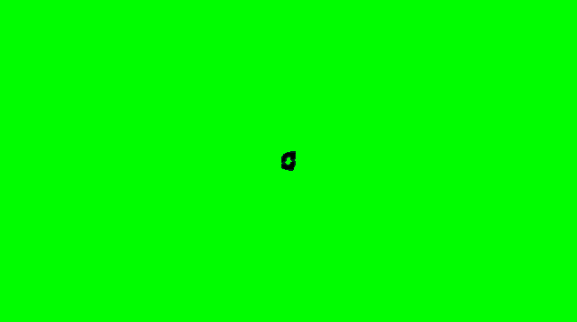 the letter d is cut in half on a green background