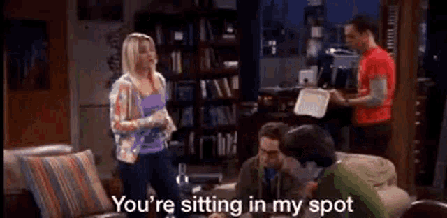 Youre Sitting On My Spot Couch GIF - Youre Sitting On My Spot Couch The Big Bang Theory GIFs