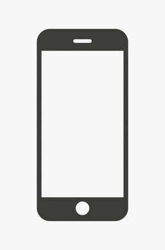 a silhouette of a cell phone with a white screen